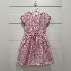 OshKosh B'gosh Pink Floral Casual Linen Dress